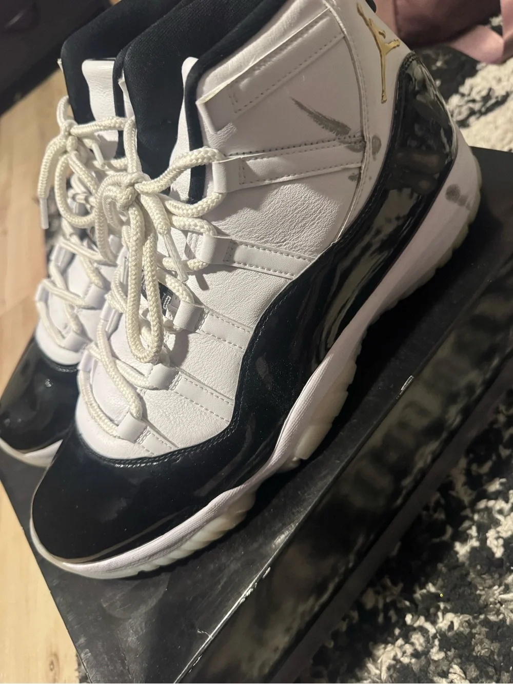 Jordan 11 White & Black Men's Sneakers